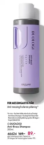 Oriflame DUOLOGI Anti-Brass Shampoo tilbud