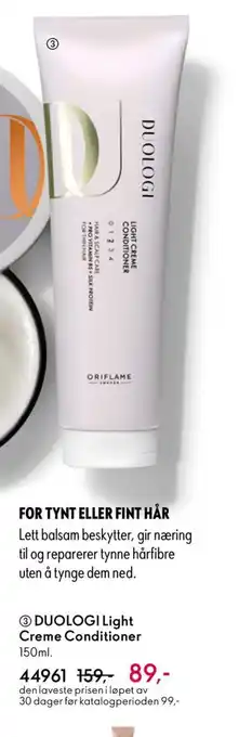 Oriflame DUOLOGI Light Creme Conditioner tilbud