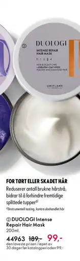 Oriflame DUOLOGI Intense Repair Hair Mask tilbud