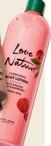 Oriflame Love Nature Energising Body Lotion with Organic Mint & Raspberry tilbud