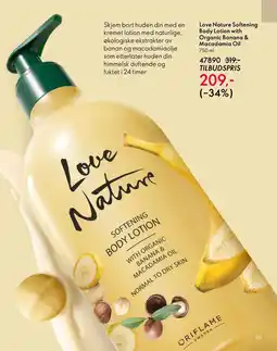 Oriflame Love Nature Softening Body Lotion with Organic Banana & Macadamia Oil tilbud