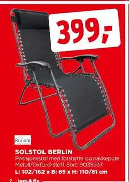 jem & fix SOLSTOL BERLIN tilbud