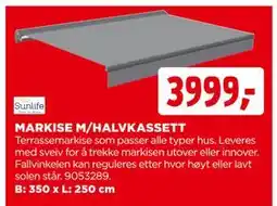 jem & fix MARKISE M/HALVKASSETT tilbud