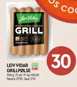Coop Mega Leiv Vidar grillpølse tilbud