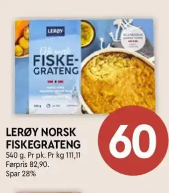 Coop Mega Lerøy Norsk fiskegrateng tilbud