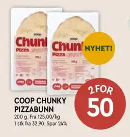 Coop Mega Coop chunky pizzabunn tilbud