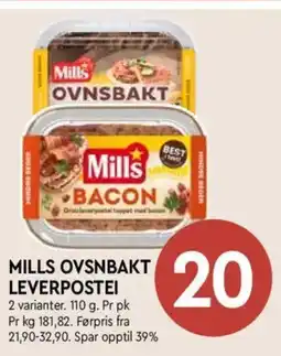 Coop Mega Mills Ovsnbakt leverpostei tilbud