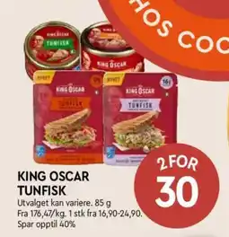 Coop Mega King Oscar tunfisk tilbud