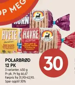 Coop Mega Polarbrød 12 pk tilbud