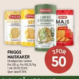 Coop Mega Friggs maiskaker tilbud