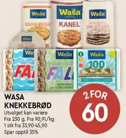 Coop Mega Wasa knekkebrød tilbud