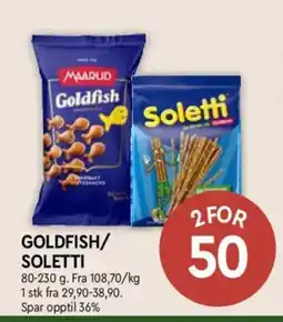 Coop Mega Goldfish/ Soletti tilbud