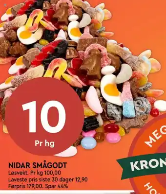 Coop Mega Nidar smågodt tilbud