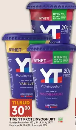 Coop Mega TINE YT Proteinyoghurt tilbud