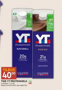Coop Mega TINE YT Proteinmelk tilbud