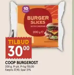 Coop Mega Coop burgerost tilbud