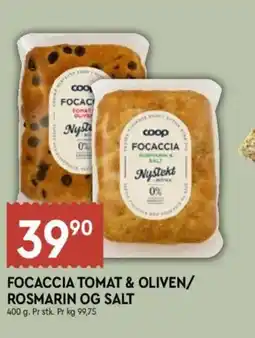 Coop Mega Focaccia tomat & oliven/ rosmarin og salt tilbud