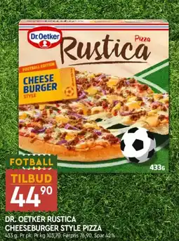 Coop Mega Dr. Oetker Rustica cheeseburger style pizza tilbud