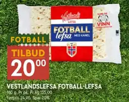 Coop Mega Vestlandslefsa Fotball-lefsa tilbud