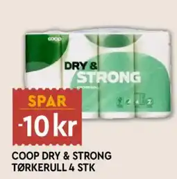 Coop Mega Coop dry & strong tørkerull 4 stk tilbud