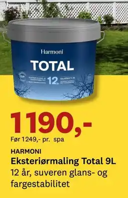 Bygger'n HARMONI Eksteriørmaling Total tilbud