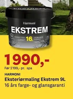 Bygger'n HARMONI Eksteriørmaling Ekstrem tilbud