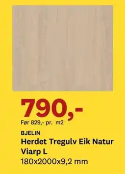 Bygger'n BJELIN Herdet Tregulv Eik Natur Viarp L tilbud