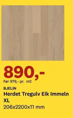 Bygger'n BJELIN Herdet Tregulv Eik Immeln XL tilbud