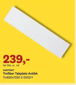 Bygger'n HUNTONIT Trefiber Takplate Antikk tilbud