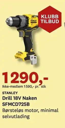 Bygger'n STANLEY Drill 18V Naken SFMCD725B tilbud