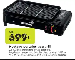 Mekk Mustang portabel gassgrill tilbud
