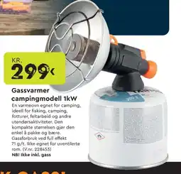 Mekk Gassvarmer campingmodell 1kW tilbud
