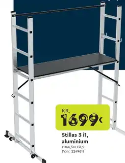 Mekk Stillas 3 i1, aluminium tilbud