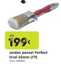 Mekk Jordan pensel Perfect Oval 45mm UTE tilbud