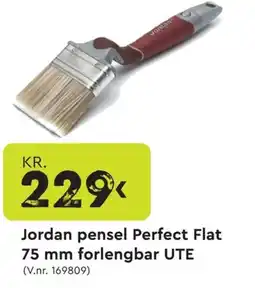 Mekk Jordan pensel Perfect Flat 75 mm forlengbar UTE tilbud