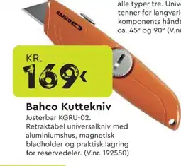 Mekk Bahco Kuttekniv tilbud