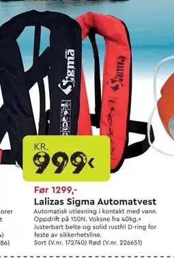 Mekk Lalizas Sigma Automatvest tilbud