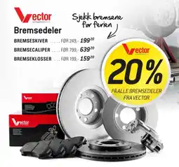Thansen Vector Bremsedeler tilbud