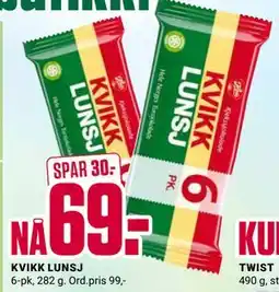 Europris KVIKK LUNSJ tilbud