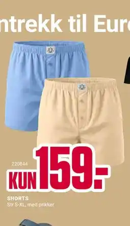 Europris SHORTS tilbud