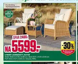 Europris LYNGBY LOUNGESETT, NATUR tilbud