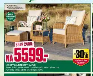 LYNGBY LOUNGESETT, NATUR