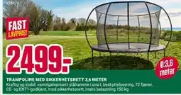 Europris TRAMPOLINE MED SIKKERHETSNETT 3,6 METER tilbud