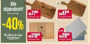 Europris Alle skjærebrett! tilbud