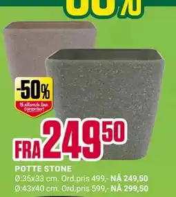 Europris POTTE STONE tilbud