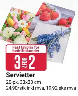 Europris Servietter tilbud