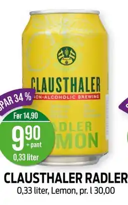 Kiwi CLAUSTHALER RADLER tilbud
