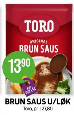 Kiwi BRUN SAUS U/LØK tilbud