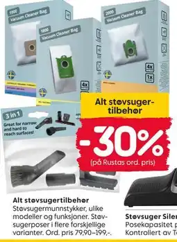 Rusta Alt støvsugertilbehør tilbud