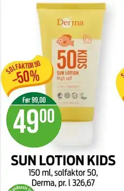 Kiwi SUN LOTION KIDS tilbud
